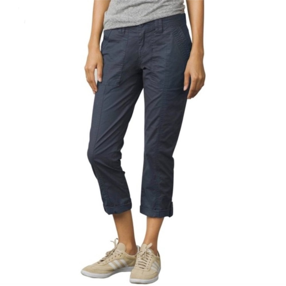PrAna Mari Capri Pants Women’s Sz 8 in Coal Gray‎ Hikin Outdoors
